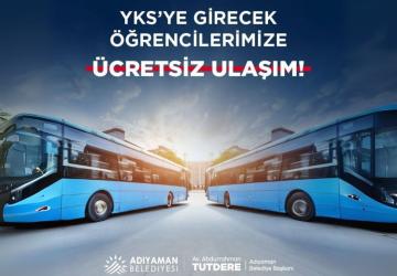 ‘Öğrenci Dostu’ Adıyaman Belediyesi’nden YKS adaylarına ücretsiz ulaşım desteği