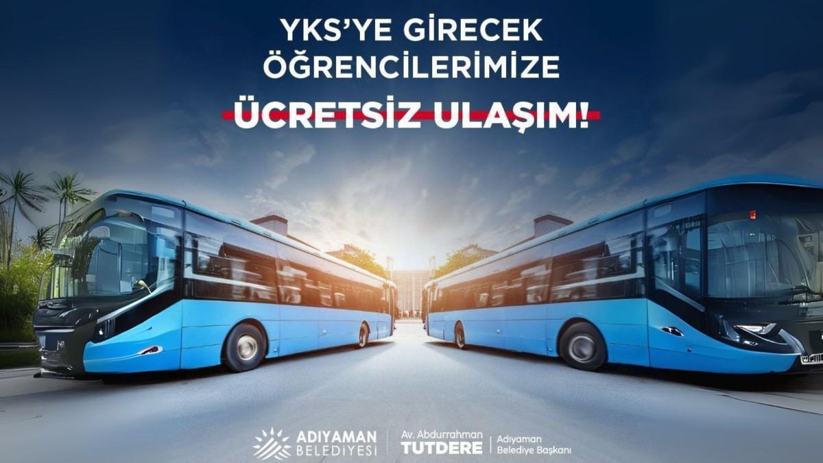 ‘Öğrenci Dostu’ Adıyaman Belediyesi’nden YKS adaylarına ücretsiz ulaşım desteği ‘Öğrenci Dostu’ Adıyaman Belediyesi’nden YKS adaylarına ücretsiz ulaşım desteği