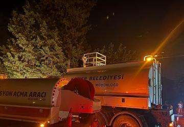 Kemer'de trafo yangını