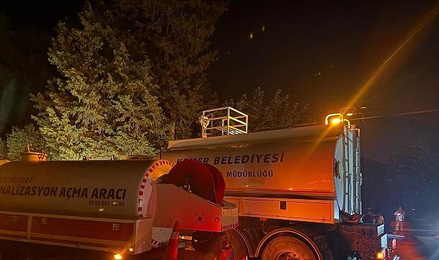 Kemer'de trafo yangını Kemer'de trafo yangını