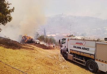 Başkan Aydın İsmetiye'deki yangın bölgesinde