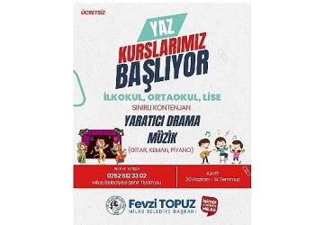 Milas Belediyesi Yaz Kursları İçin Kayıtlar Başlıyor
