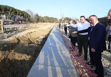 Tünel segmentleri İzmit'teki ana üretim alanına geldi