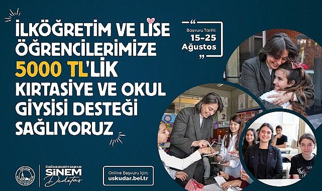 Üsküdar Belediyesi'nden öğrencilere 5 bin lira destek Üsküdar Belediyesi'nden öğrencilere 5 bin lira destek