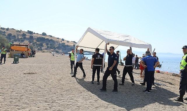 Menderes Belediyesi'nden Şezlong Operasyonu Menderes Belediyesi'nden Şezlong Operasyonu