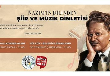 Nazım Hikmet Ran Ören ve Güllük'te Anılacak