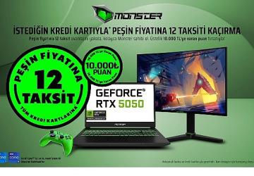 Monster'da peşin fiyatına 12 taksit fırsatı tüm hızıyla devam ediyor