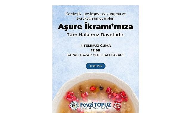 Milas Belediyesi Aşure İkramı Yapacak Milas Belediyesi Aşure İkramı Yapacak