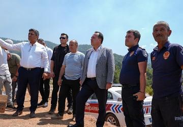 Başkan Dutlulu Yangın Bölgelerinde İncelemelerde Bulundu