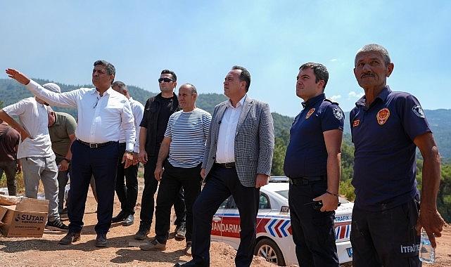 Başkan Dutlulu Yangın Bölgelerinde İncelemelerde Bulundu Başkan Dutlulu Yangın Bölgelerinde İncelemelerde Bulundu