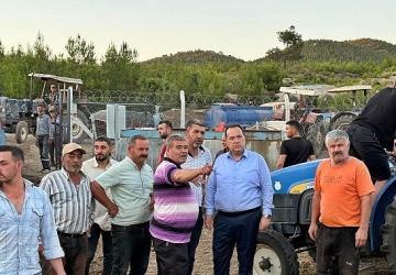 Başkan Dutlulu Yangın Bölgesinde İncelemelerde Bulundu