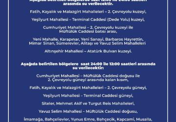Adıyaman Belediyesi’nden mahallelere dönüşümlü su dağıtımı