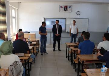 Kahta İlçe Milli Eğitim Müdürü Lütfü Başli, öğretmenler ile bir araya geldi