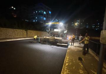 Büyükşehir’in yol çalışmaları 7/24 devam ediyor