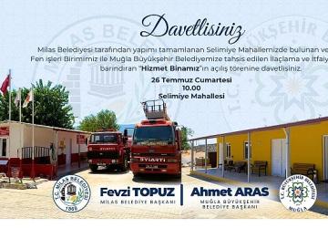 Milas Belediyesi Tarafından Yapımı Tamamlanan Hizmet Binası Törenle Açılıyor