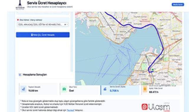 Servis ücretleri artık web sitesinden hesaplanacak