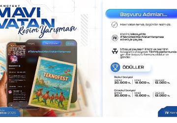 TEKNOFEST Mavi Vatan Resim Yarışması ile Minik Eller, Büyük Hayallere Yelken Açıyor!
