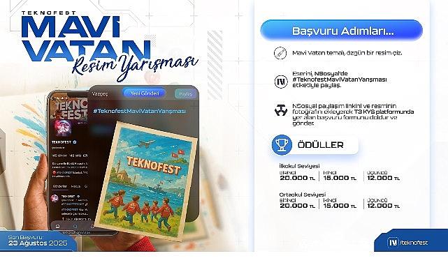 TEKNOFEST Mavi Vatan Resim Yarışması ile Minik Eller, Büyük Hayallere Yelken Açıyor! TEKNOFEST Mavi Vatan Resim Yarışması ile Minik Eller, Büyük Hayallere Yelken Açıyor!