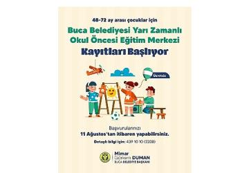 Buca'nın ücretsiz okul öncesi eğitim kurumlarında kayıtlar başladı