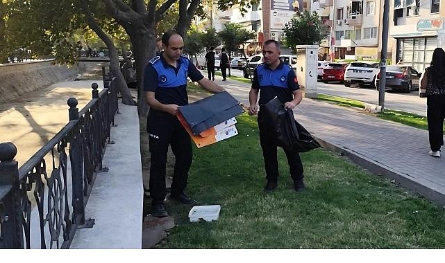 Gemlik'te İzinsiz Afişlere Zabıta Müdahalesi