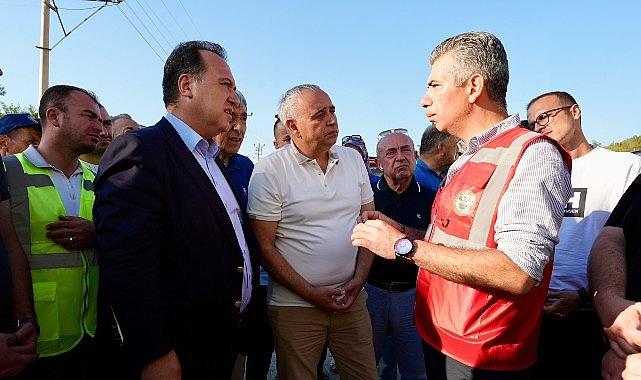 Başkan Dutlulu, Soma Yangınını Yerinde İnceledi Başkan Dutlulu, Soma Yangınını Yerinde İnceledi