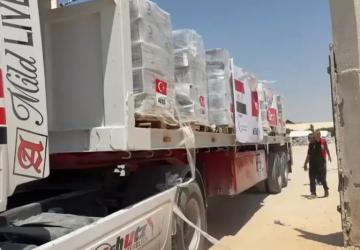 Gazze’ye Türkiye’den İnsani Yardım Sevkiyatı Sürüyor