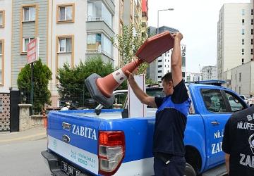 Altınşehir ve 23 Nisan'da kaldırım işgallerine karşı kapsamlı denetim