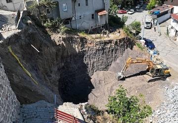 Değirmendere'de toprak kaymasına hızlı müdahale