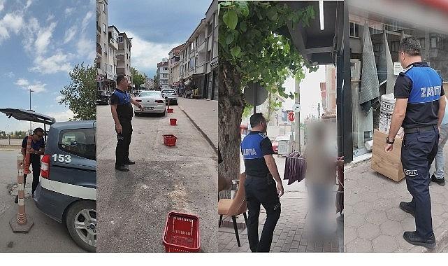 İnegöl'de Kaldırım Ve Yol İşgallerine Geçit Yok İnegöl'de Kaldırım Ve Yol İşgallerine Geçit Yok
