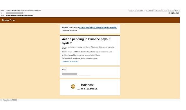 Düşman 'Form'unda: Kripto dolandırıcıları Google Formlar aracılığıyla kullanıcıları hedef alıyor Düşman 'Form'unda: Kripto dolandırıcıları Google Formlar aracılığıyla kullanıcıları hedef alıyor