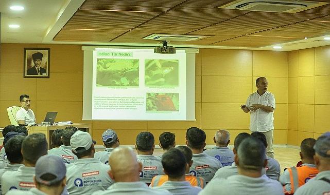 Büyükşehir'den ilaçlama personeline eğitim Büyükşehir'den ilaçlama personeline eğitim
