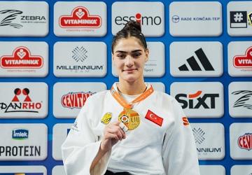 Judocumuz Sinem Oruç'tan Üsküp'te Altın Madalya