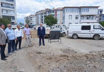 Başkan Deveciler Pazarbşı Caddesi'nde İncelemelerde Bulundu
