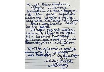 Muhittin Böcek basın emekçilerini unutmadı