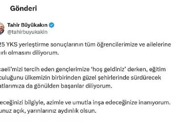 Büyükakın üniversiteyi kazanan öğrencileri tebrik etti