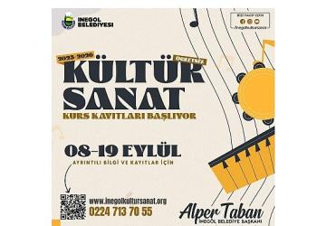 İnegöl Belediyesi'nin Kültür Sanat Kurslarında Kayıtlar Başladı