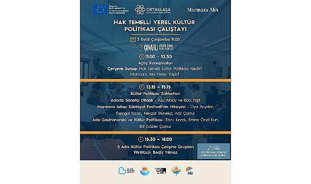 Marmara, Avşa ve Ekinlik Adalarında Kültür Sanat Buluşmaları 3 Ada Kültür Sanat Günleri 3 Ada 9 Yerleşim 9 Gün, 11 Etkinlik! Marmara, Avşa ve Ekinlik Adalarında Kültür Sanat Buluşmaları 3 Ada Kültür Sanat Günleri 3 Ada 9 Yerleşim 9 Gün, 11 Etkinlik!