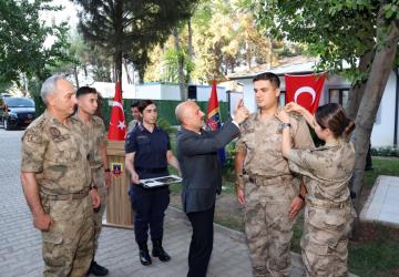 Adıyaman’da jandarma personeline rütbe rerfi töreni düzenlendi