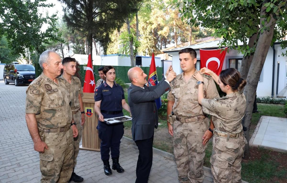 Adıyaman’da jandarma personeline rütbe rerfi töreni düzenlendi