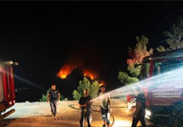 İzmir İtfaiyesi şimdi de Denizli için ter döküyor