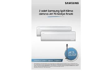 Samsung WindFree™ Split Klimalarda 2'li alımda JET 75 Dikey süpürge hediye!