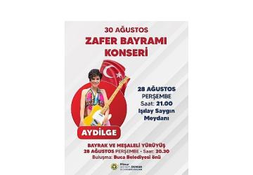 Buca Zafer Bayramı'nı Aydilge konseriyle kutlayacak