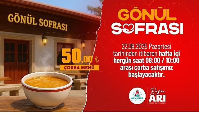 Nevşehir Gönül Sofrası'nda Çorba Hizmeti Başlıyor
