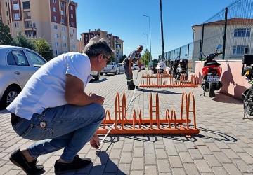 Yeni bisiklet park istasyonları konumlandırılıyor