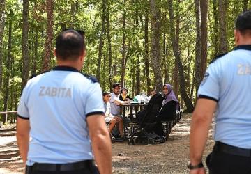 Zabıta ekipleri orman yangınlarını önlemek için denetimde