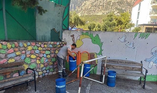 Kemer Belediyesi'nden okullarda temizlik çalışması