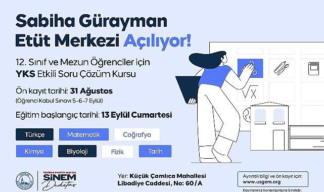 Üsküdar Belediyesi “Sabiha Gürayman Etüt Merkezi" Açılıyor Üsküdar Belediyesi “Sabiha Gürayman Etüt Merkezi" Açılıyor