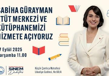 Üsküdar'da “Sabiha Gürayman Etüt Merkezi ve Kütüphanesi" Açılıyor