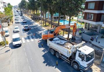 Güzelbahçe Belediyesi İlçenin Ana Arterlerini Yeniliyor