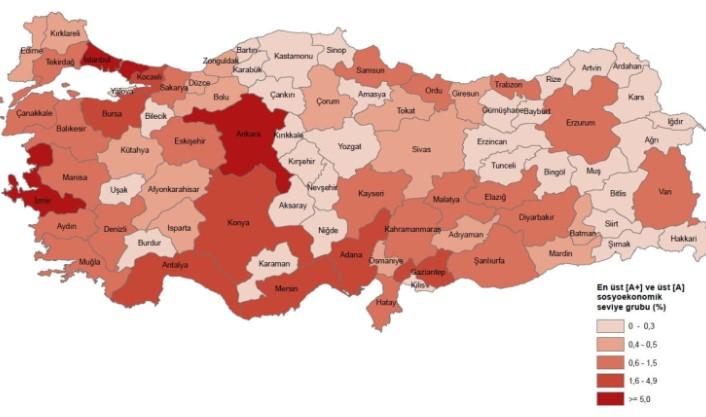 TÜİK’ten İlk SES Verileri: En Yüksek Çankaya, En Düşük Çamoluk TÜİK’ten İlk SES Verileri: En Yüksek Çankaya, En Düşük Çamoluk